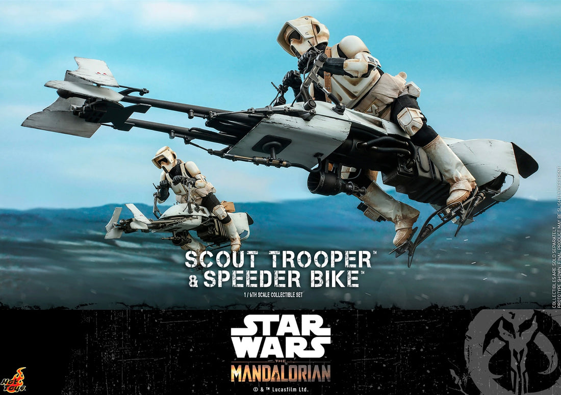 ! Scout Trooper & Speeder Bike (Displayed)